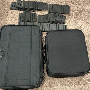 Bundle of 2 hardshell cosmetic carrying cases